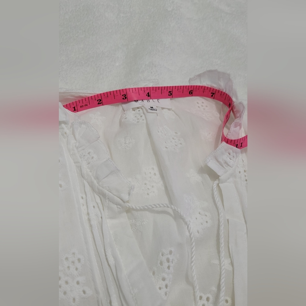 Mable White Eyelet Ruffle Mini Dress - Picture 15 of 16